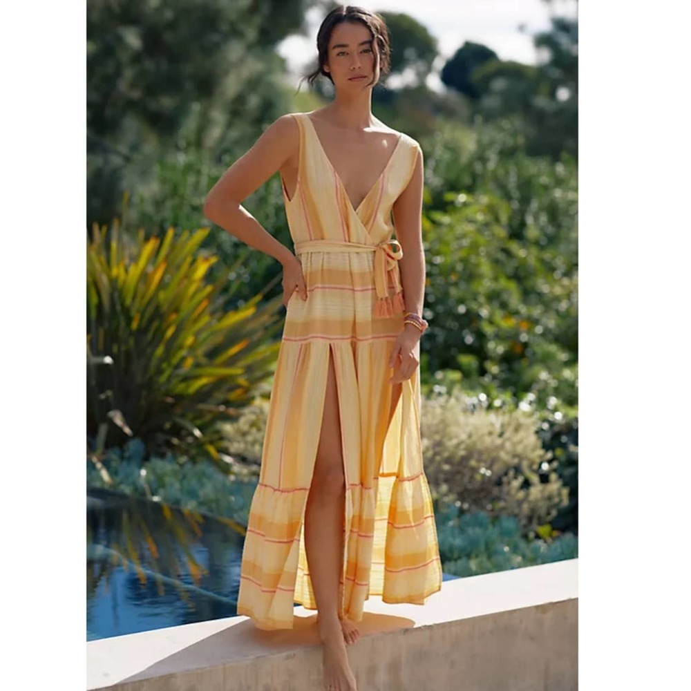 L Space - Anthropologie Clara Maxi Dress In Orange NWT Size Medium